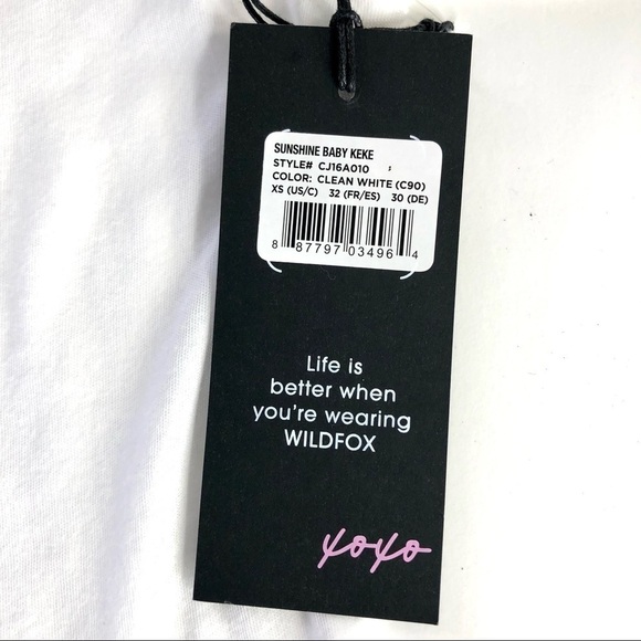 NWT Wildfox Sunshine Baby ombré white t shirt XS - Picture 7 of 8